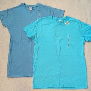 NWT Anvil Women’s XL T-Shirt Bundle Blue & Aqua Short Sleeve